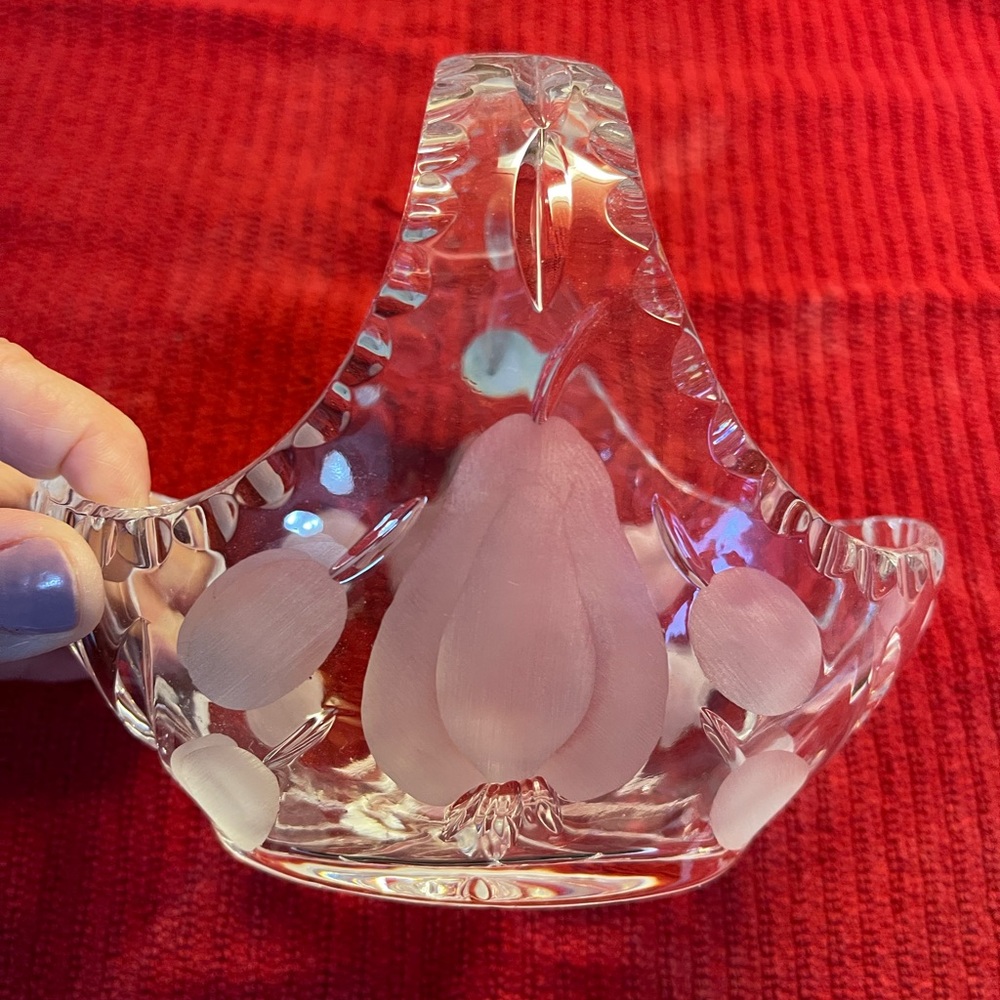 Crystal basket dish